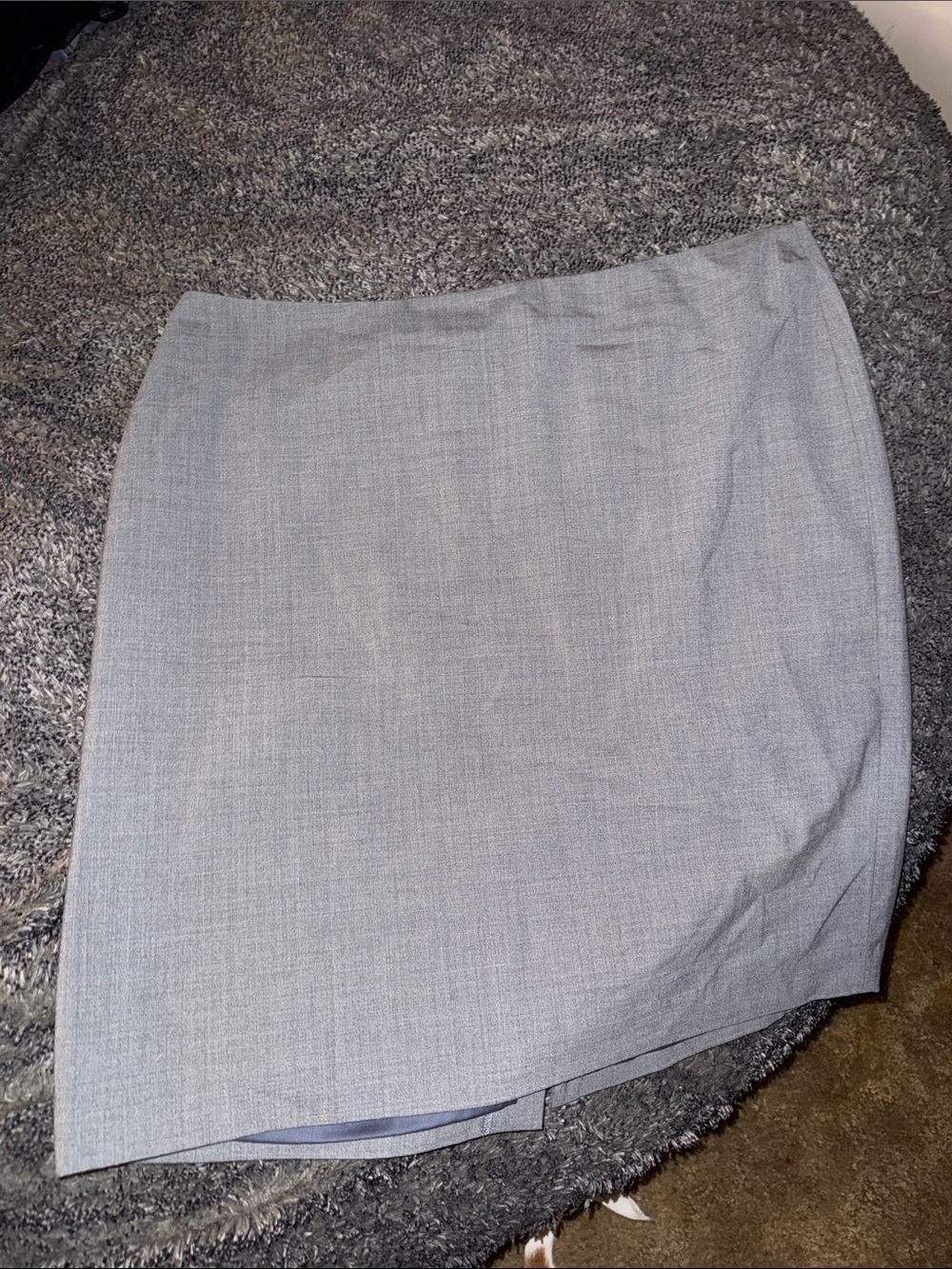 Lands' End Light Gray Tailored Pencil Skirt